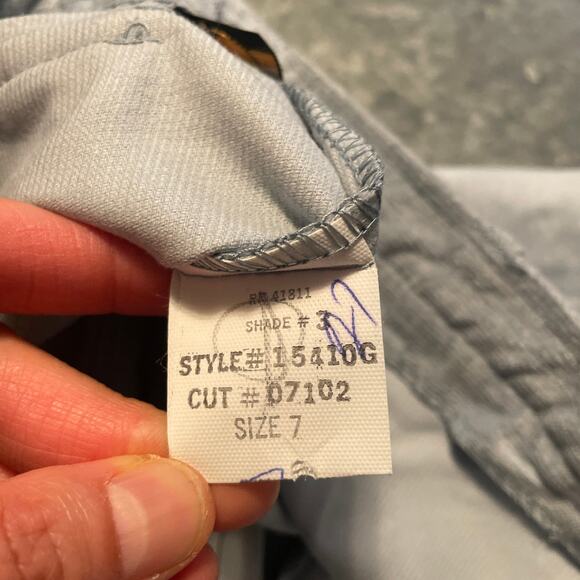 Vintage NOS Tomboy Corduroy High Waist Pants Womens 7 25 Blue 60s 70s Western - Picture 6 of 13